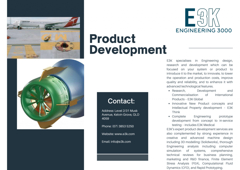 e3k - Product Development Brochure